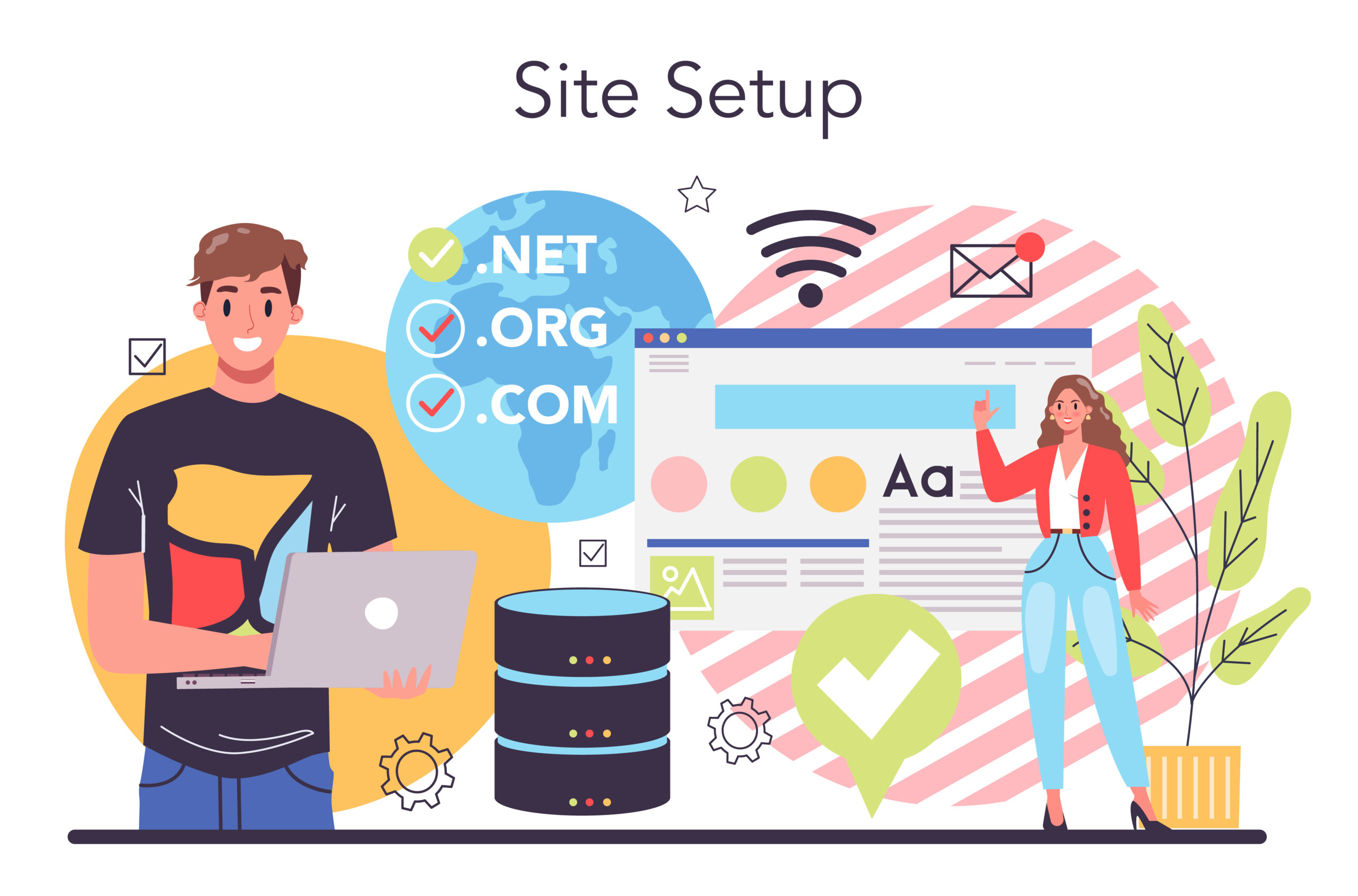 one-click web hosting & domain setup